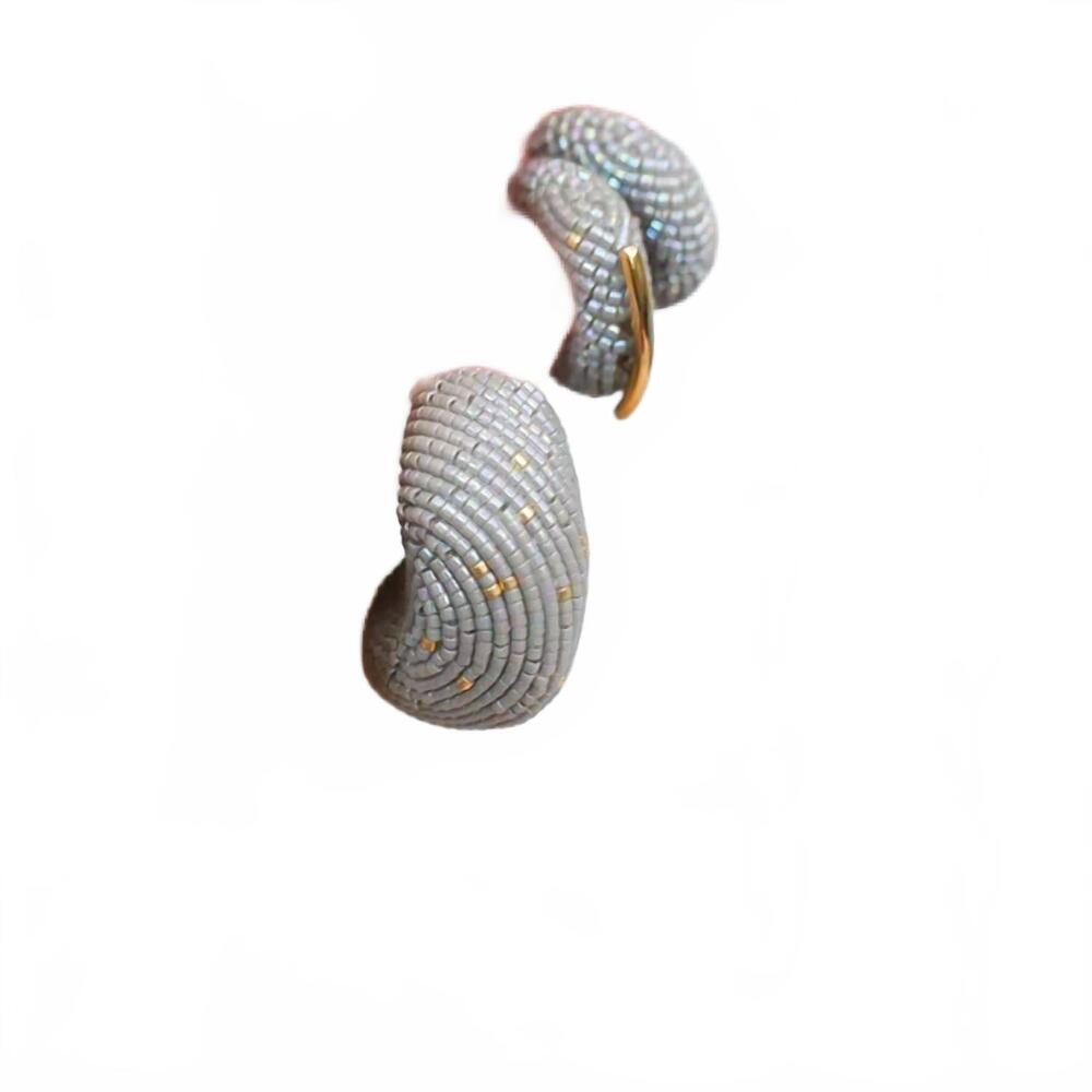 NEW SUSANA VEGA JEWELRY women's ora small earcuff earrings in iris gray - Picture 3 of 3